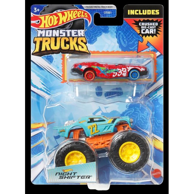 HOT WHEELS MONSTER TRUCK SI MASINUTA METALICA NIGHT SHIFTER VIVMTGRH81_HKM18
