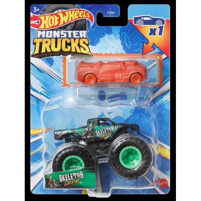 HOT WHEELS MONSTER TRUCK SI MASINUTA METALICA SKELETON CREW VIVMTGRH81_HKM11