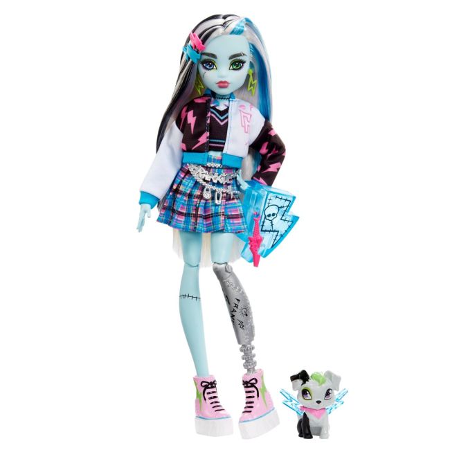 MONSTER HIGH PAPUSA FRANKIE STEIN CU ANIMALUT SI ACCESORII VIVMTHHK53