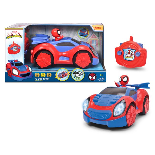 SPIDEY PRIETENII EXTRAORDINARI MASINUTA CU TELECOMANDA WEB RACER SCARA 1:18 VIV203225000