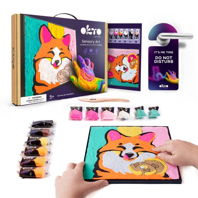 Set pictura cu argila usoara, 29*29 cm -  Fox KRTOK20001