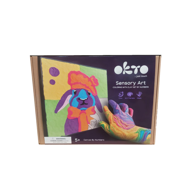 Set pictura cu argila usoara, 29*29 cm - Bunny KRTOK20004