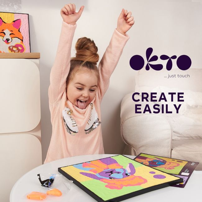 Set pictura cu argila usoara, 29*29 cm - Bunny KRTOK20004