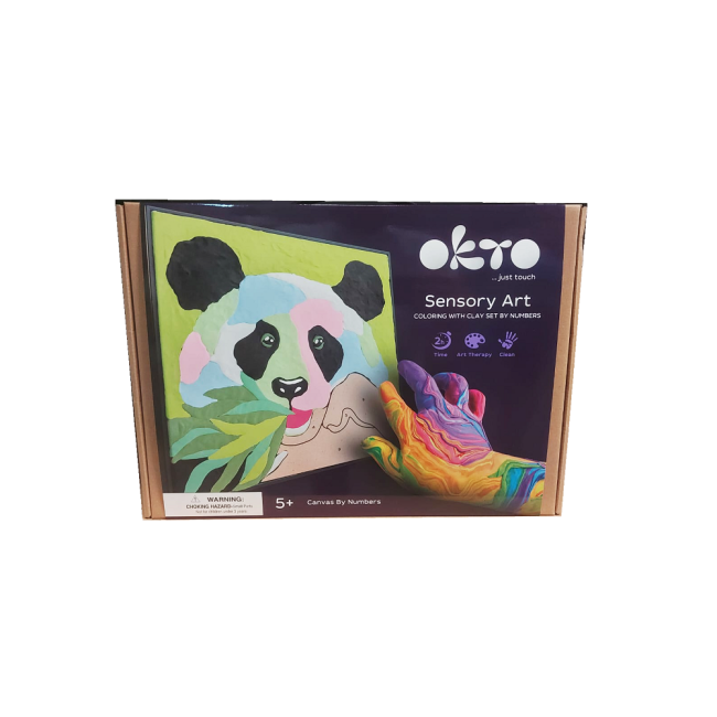 Set pictura cu argila usoara, 29*29 cm - Panda KRTOK20000