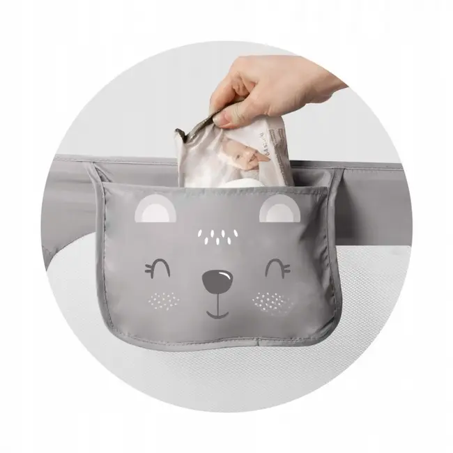 Bariera de protectie pentru pat 180 x 35 x 42 cm nukido 722400 - gri edeedi722400