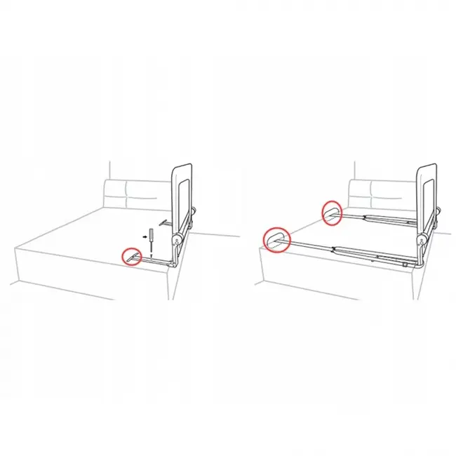 Bariera de protectie pentru pat 180 x 35 x 42 cm nukido 722400 - gri edeedi722400