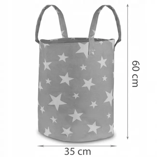 Cos mare pentru depozitarea jucariilor nukido - gri cu stele edeedi740220