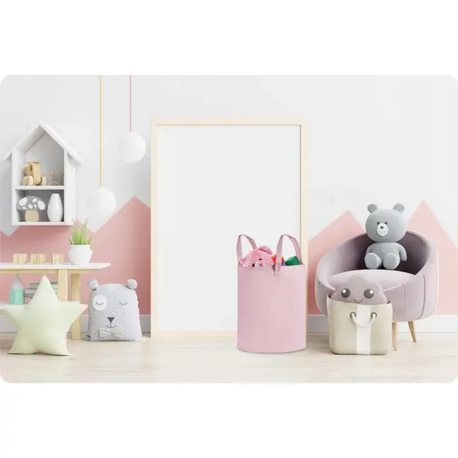 Cos mare pentru depozitarea jucariilor nukido - roz pudra edeedi740222