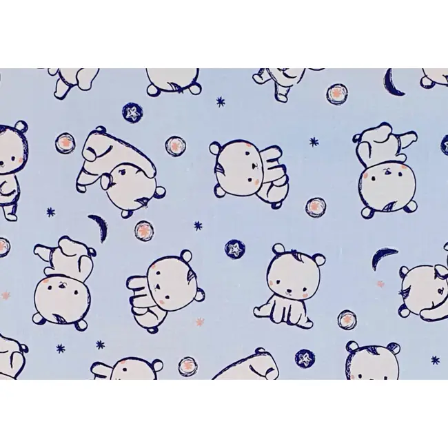 Sac de dormit copii, Baby Bear albastru, din bumbac, 140 cm, 2.5 tog KDET14025BBA