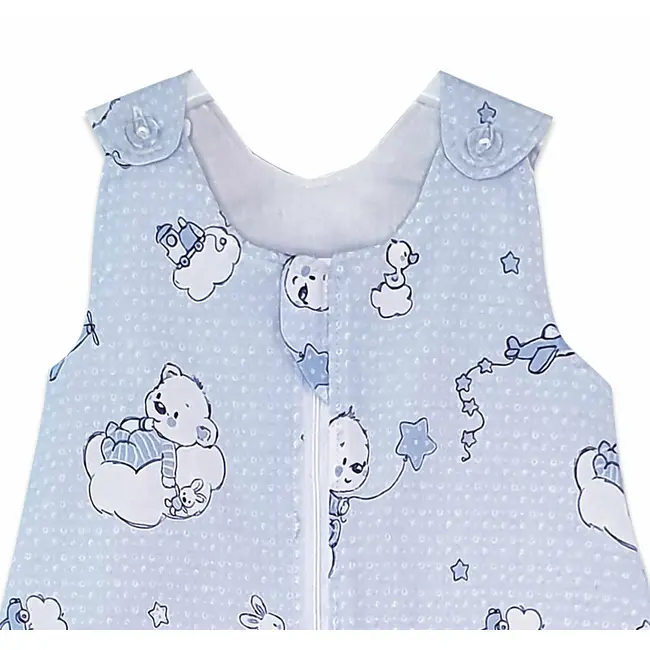 Sac de dormit copii, Ursuletul Martinica albastru, din bumbac, 95 cm, 1.5 tog KDEA9515UMA