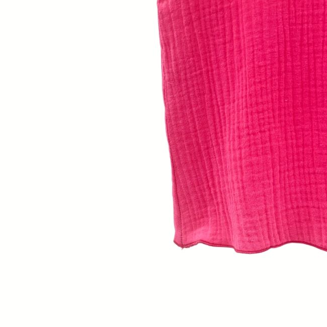 Tricou cu volanase pentru copii, din muselina, Pink Pop, 2-3 ani KDETVCM23PINKPOP