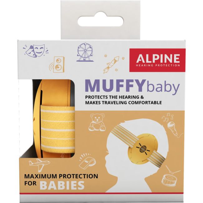 Casti antifonice pentru bebelusi ALPINE Muffy Baby Yellow ALP27495