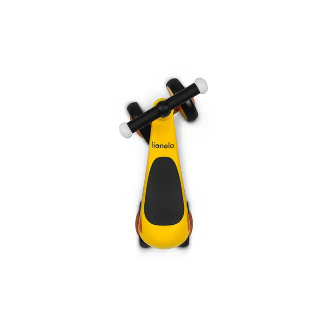 Lionelo - Bicicleta fara pedale, Sammy, Cu 4 roti, Din spuma EVA, Stabila, Manere moi, antiderapante, 12- 36 luni, Greutate maxima suportata 25 kg, Certificata EN 71-1:2014, EN 71-2:2011, EN 71-3:2019, Galben BYNLOE-SAMMY_YELLOW_HONEY