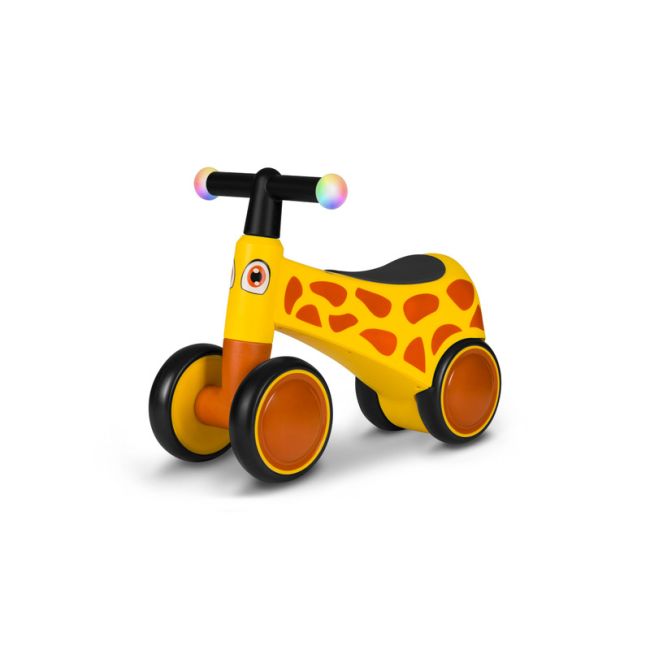 Lionelo - Bicicleta fara pedale, Sammy, Cu 4 roti, Din spuma EVA, Stabila, Manere moi, antiderapante, 12- 36 luni, Greutate maxima suportata 25 kg, Certificata EN 71-1:2014, EN 71-2:2011, EN 71-3:2019, Galben BYNLOE-SAMMY_YELLOW_HONEY