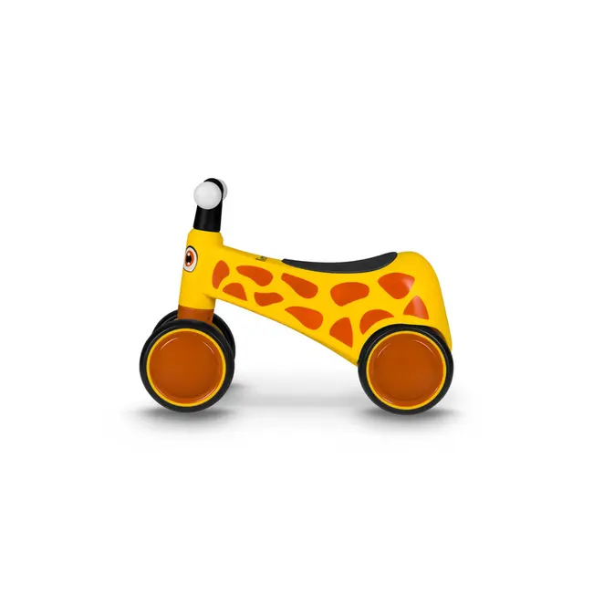 Lionelo - Bicicleta fara pedale, Sammy, Cu 4 roti, Din spuma EVA, Stabila, Manere moi, antiderapante, 12- 36 luni, Greutate maxima suportata 25 kg, Certificata EN 71-1:2014, EN 71-2:2011, EN 71-3:2019, Galben BYNLOE-SAMMY_YELLOW_HONEY