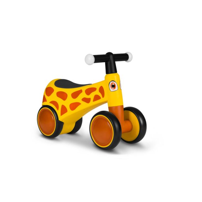 Lionelo - Bicicleta fara pedale, Sammy, Cu 4 roti, Din spuma EVA, Stabila, Manere moi, antiderapante, 12- 36 luni, Greutate maxima suportata 25 kg, Certificata EN 71-1:2014, EN 71-2:2011, EN 71-3:2019, Galben BYNLOE-SAMMY_YELLOW_HONEY