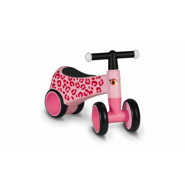 Lionelo - Bicicleta fara pedale, Sammy, Cu 4 roti, Din spuma EVA, Stabila, Manere moi, antiderapante, 12- 36 luni, Greutate maxima suportata 25 kg, Certificata EN 71-1:2014, EN 71-2:2011, EN 71-3:2019, Roz BYNLOE-SAMMY_PINK_ROSE