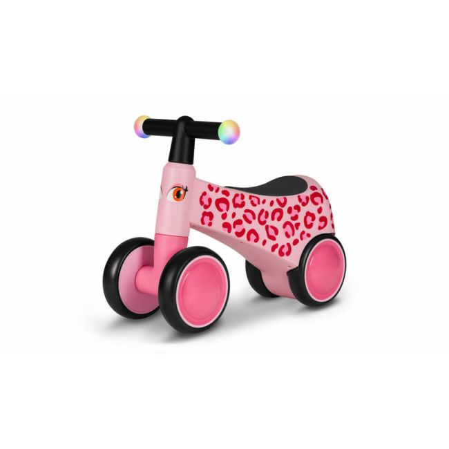 Lionelo - Bicicleta fara pedale, Sammy, Cu 4 roti, Din spuma EVA, Stabila, Manere moi, antiderapante, 12- 36 luni, Greutate maxima suportata 25 kg, Certificata EN 71-1:2014, EN 71-2:2011, EN 71-3:2019, Roz BYNLOE-SAMMY_PINK_ROSE