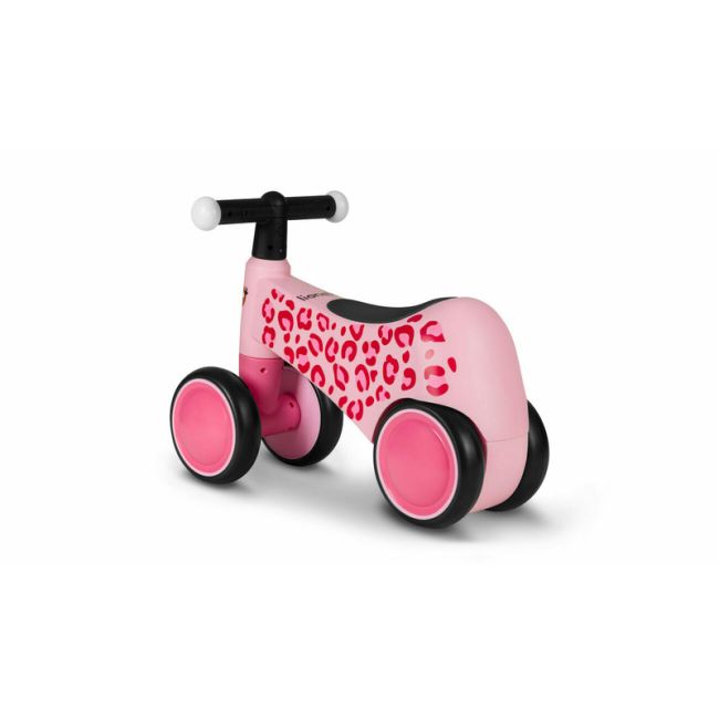 Lionelo - Bicicleta fara pedale, Sammy, Cu 4 roti, Din spuma EVA, Stabila, Manere moi, antiderapante, 12- 36 luni, Greutate maxima suportata 25 kg, Certificata EN 71-1:2014, EN 71-2:2011, EN 71-3:2019, Roz BYNLOE-SAMMY_PINK_ROSE
