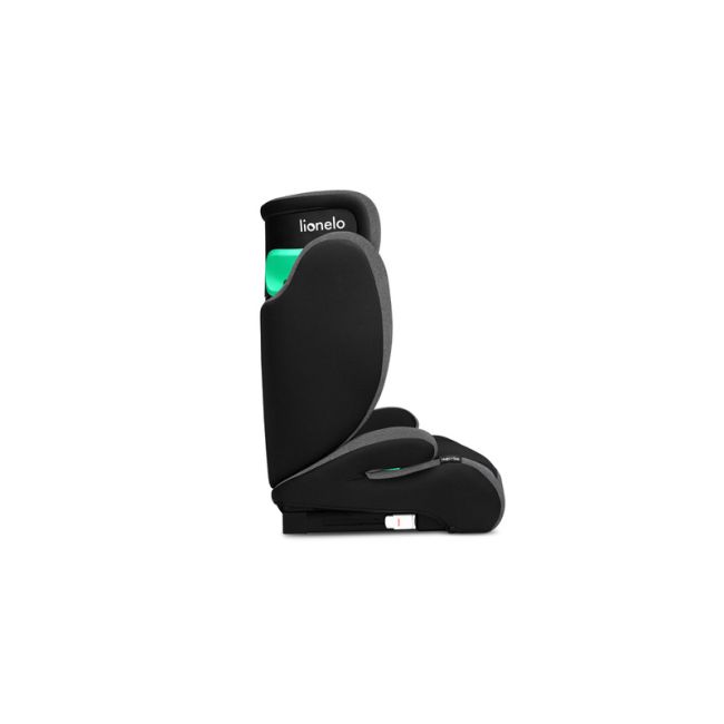 Lionelo - Scaun auto, Hugo i-Size, Universal, Orientare in directia sensului de mers, Reglabil, Conform standardului de securitate R129, 100-150 cm, 4-12 ani, Gri BYNLO-HUGO_I-SIZE_BLACK_GREY