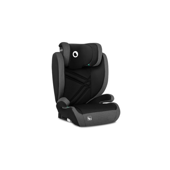 Lionelo - Scaun auto, Hugo i-Size, Universal, Orientare in directia sensului de mers, Reglabil, Conform standardului de securitate R129, 100-150 cm, 4-12 ani, Gri BYNLO-HUGO_I-SIZE_BLACK_GREY
