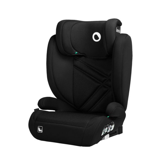 Lionelo - Scaun auto, Hugo i-Size, Universal, Orientare in directia sensului de mers, Reglabil, Conform standardului de securitate R129, 100-150 cm, 4-12 ani, Negru BYNLO-HUGO_I-SIZE_BLACK_CARBON