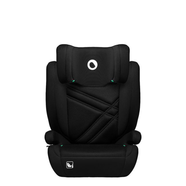 Lionelo - Scaun auto, Hugo i-Size, Universal, Orientare in directia sensului de mers, Reglabil, Conform standardului de securitate R129, 100-150 cm, 4-12 ani, Negru BYNLO-HUGO_I-SIZE_BLACK_CARBON