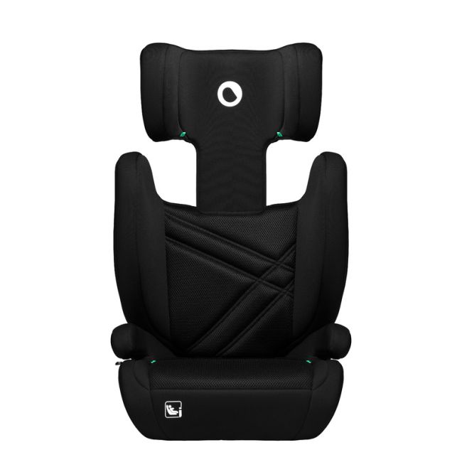 Lionelo - Scaun auto, Hugo i-Size, Universal, Orientare in directia sensului de mers, Reglabil, Conform standardului de securitate R129, 100-150 cm, 4-12 ani, Negru BYNLO-HUGO_I-SIZE_BLACK_CARBON