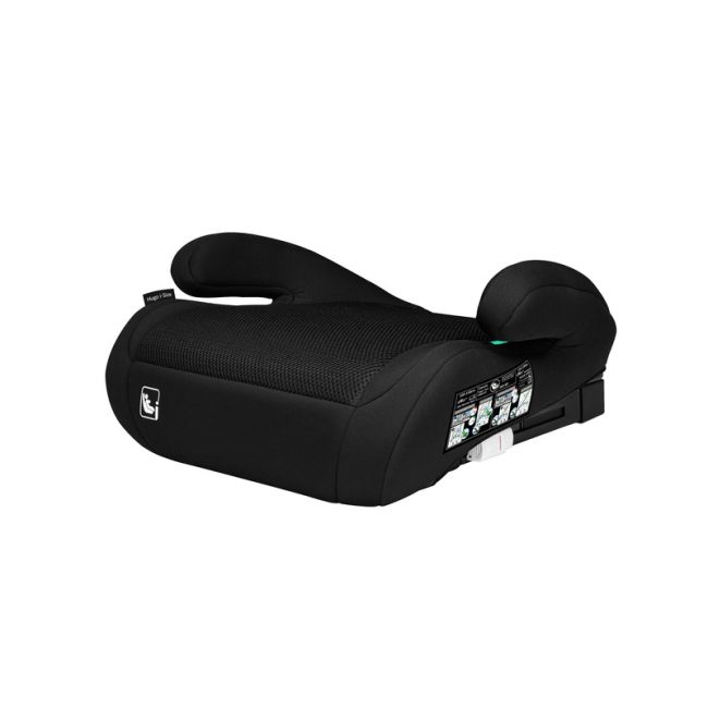 Lionelo - Scaun auto, Hugo i-Size, Universal, Orientare in directia sensului de mers, Reglabil, Conform standardului de securitate R129, 100-150 cm, 4-12 ani, Negru BYNLO-HUGO_I-SIZE_BLACK_CARBON