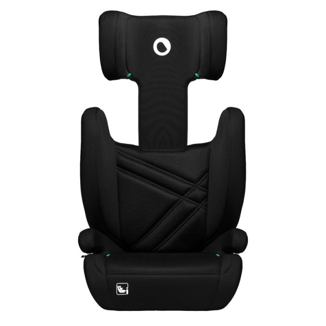 Lionelo - Scaun auto, Hugo i-Size, Universal, Orientare in directia sensului de mers, Reglabil, Conform standardului de securitate R129, 100-150 cm, 4-12 ani, Negru BYNLO-HUGO_I-SIZE_BLACK_CARBON