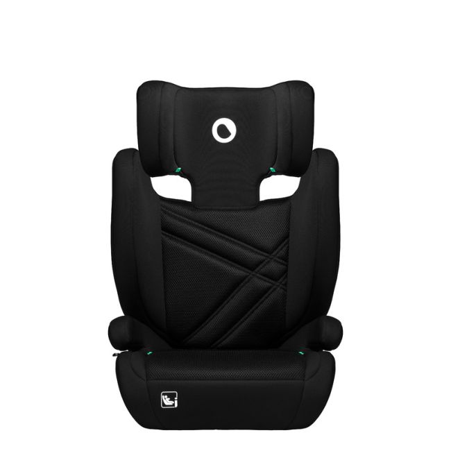 Lionelo - Scaun auto, Hugo i-Size, Universal, Orientare in directia sensului de mers, Reglabil, Conform standardului de securitate R129, 100-150 cm, 4-12 ani, Negru BYNLO-HUGO_I-SIZE_BLACK_CARBON