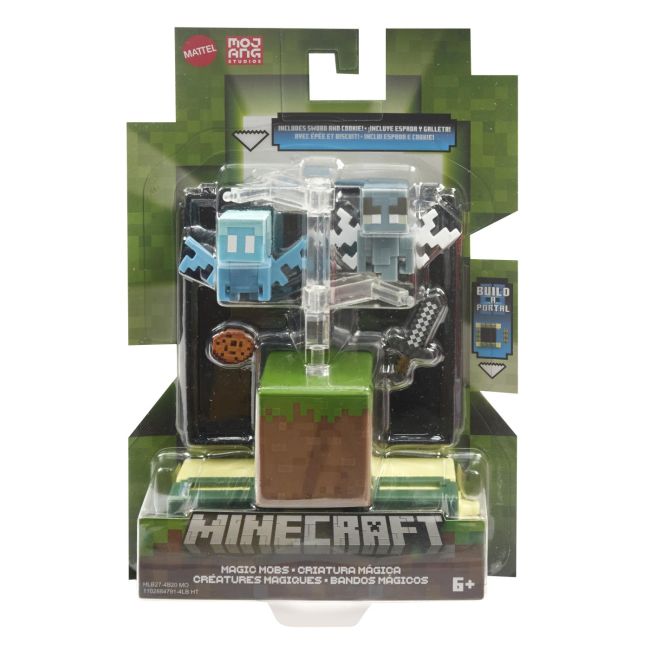 MINECRAFT CRAFT A BLOCK FIGURINA STRONGHOLD MAGIO MOBS 8CM VIVMTGTP08_HLB27