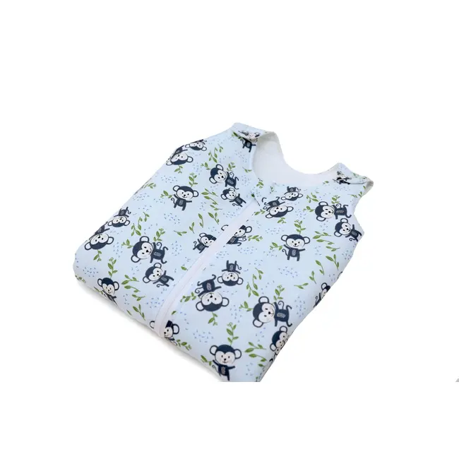 Sac de dormit copii, Happy Monkey, din bumbac, 85 cm, 1.5 tog KDEA8515HMNK