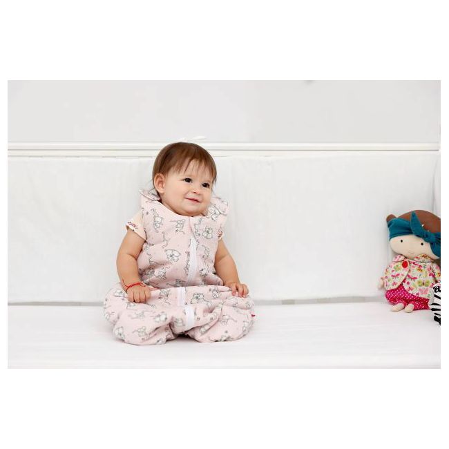 Sac de dormit copii, Loving Bear Pink, din bumbac, 140 cm, 1.5 tog KDEA14015LBP