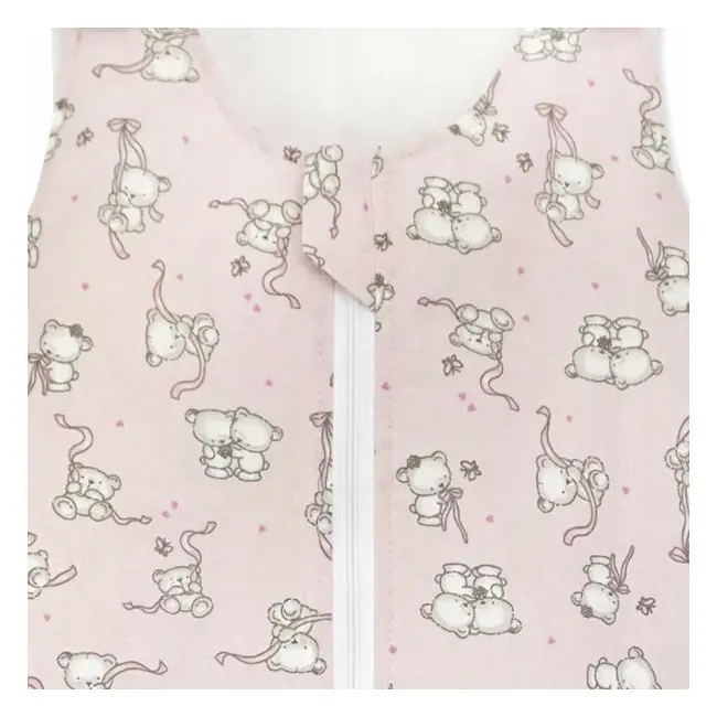 Sac de dormit copii, Loving Bear Pink, din bumbac, 70 cm, 1.5 tog KDEA7015LBP