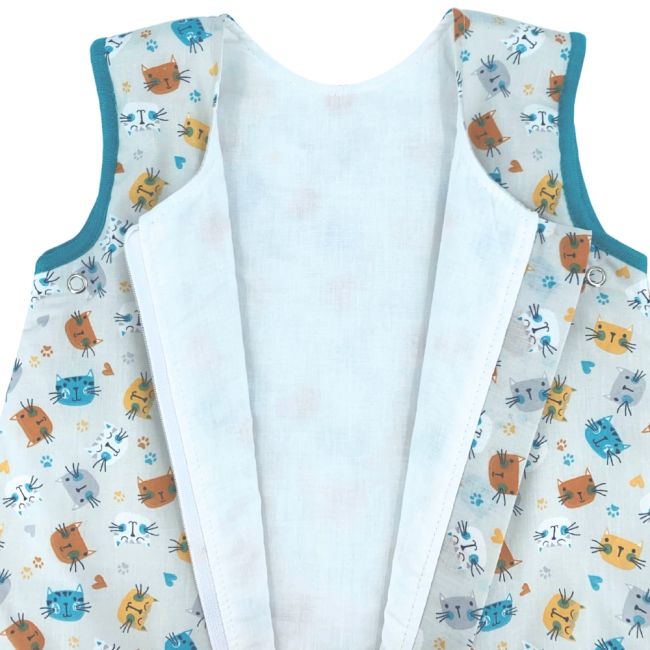Sac de dormit copii, Miau Miau, din bumbac  , 70 cm, 2.5 tog KDEP7025MIAU