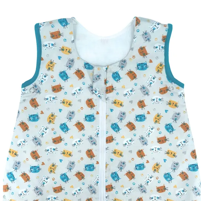 Sac de dormit copii, Miau Miau, din bumbac  , 85 cm, 0.4/0.5 tog KDEV8505MIAU