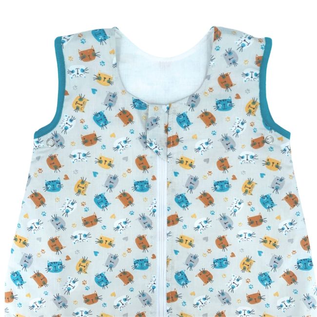 Sac de dormit copii, Miau Miau, din bumbac  , 95 cm, 2.5 tog KDEP9525MIAU