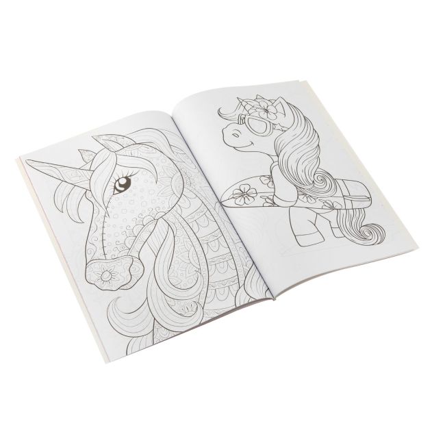 Carte de colorat cu activitati - unicorn