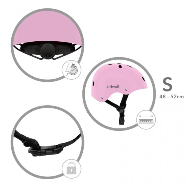 Casca de protectie pentru copii kidwell orix ii, marimea s 48-52 cm - pink edeedikaskori06a1