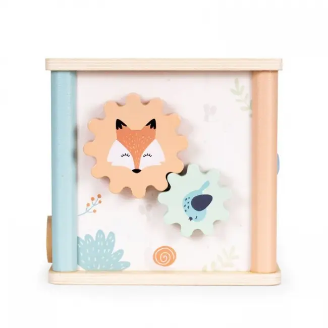 Cub educational din lemn pentru copii ecotoys 1001 edeedi1001cub