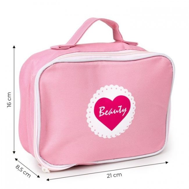 Gentuta de make-up cu 10 elemente din lemn ecotoys w10d275 edeediw10d275