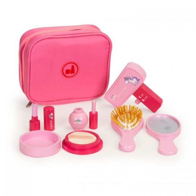 Gentuta de make-up cu 6 elemente din lemn ecotoys ph10c001 edeediph10c001