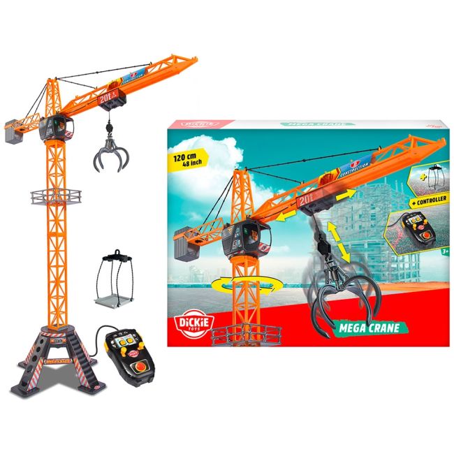 Jucarie dickie toys macara mega crane 120 cm cu telecomanda hubs201139012