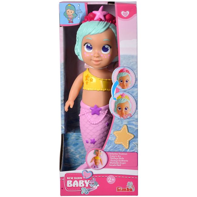 Jucarie de baie simba new born baby mermaid 30 cm hubs105030007