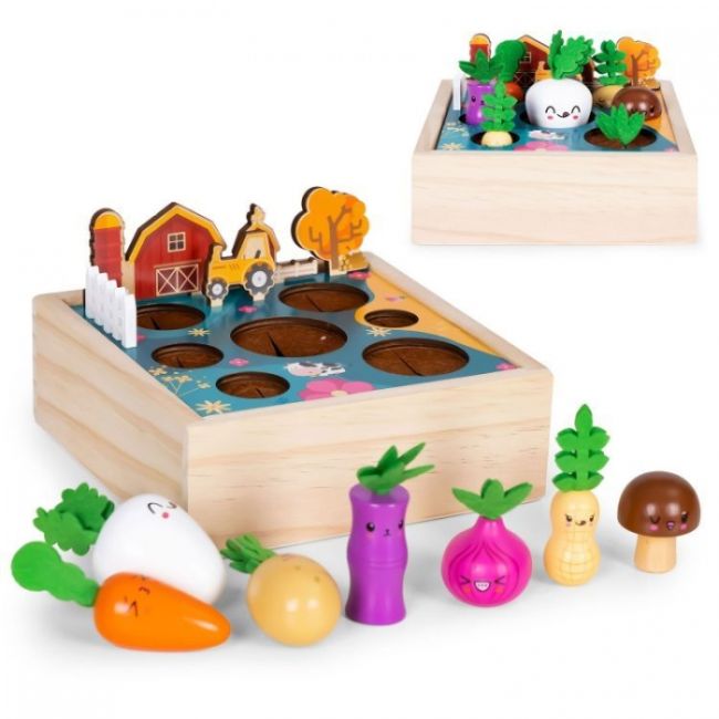 Jucarie interactiva de lemn sub forma de ferma ecotoys me513 edeedime513