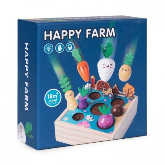 Jucarie interactiva de lemn sub forma de ferma ecotoys me513 edeedime513