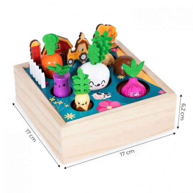 Jucarie interactiva de lemn sub forma de ferma ecotoys me513 edeedime513
