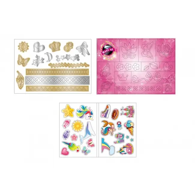 Masuta cu accesorii pentru make-up si tatuaje ecotoys hc577340 edeedihc577340