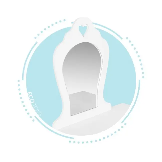 Masuta de toaleta pentru copii 43 x 65 x 110 cm ecotoys fh-kf200011 - alb edeedifh-kf200011-white